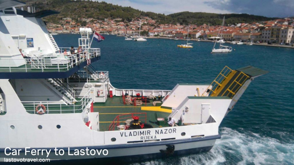 Car Ferry departing Vela Luka to Lastovo